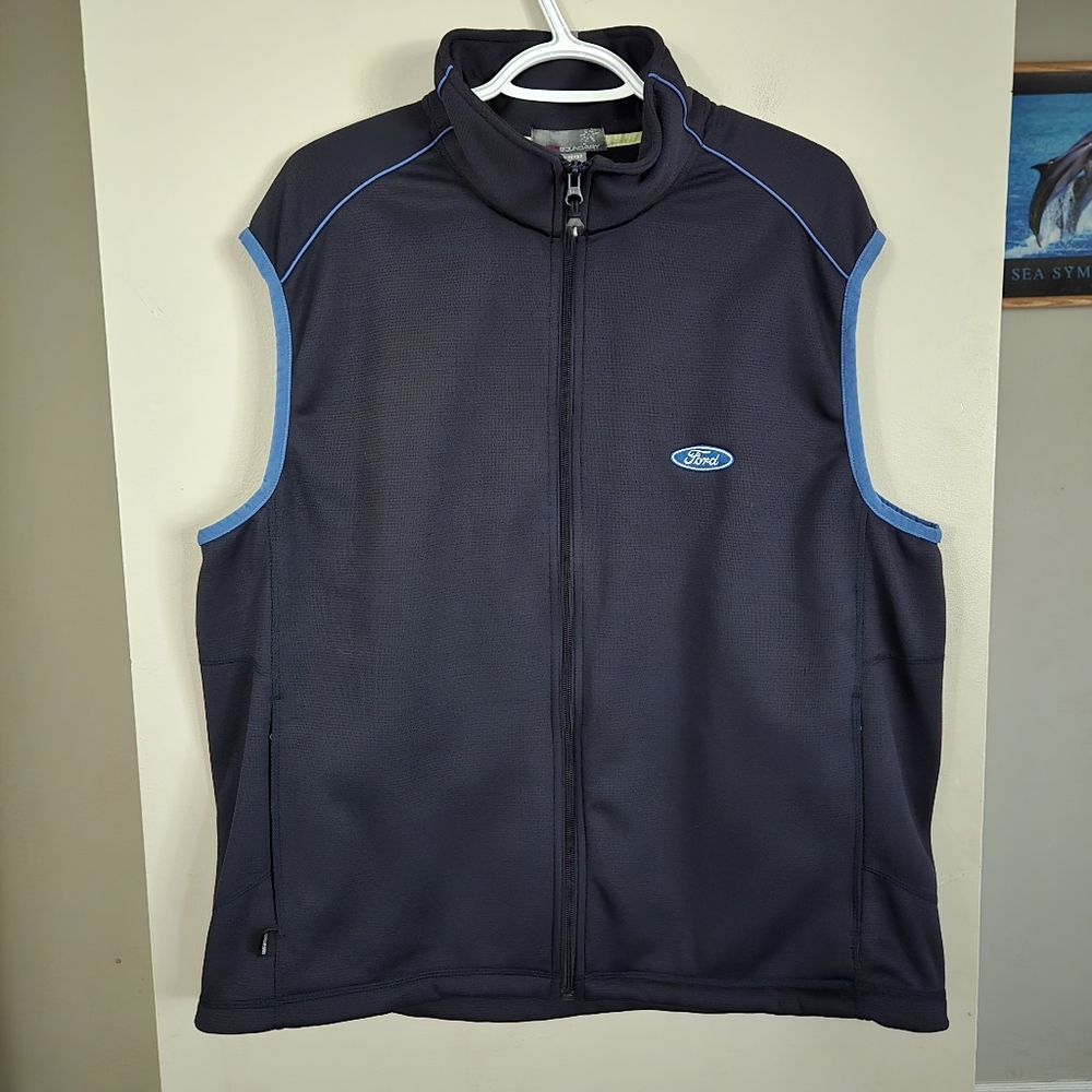 Ford Men's Emblem Vest Truck Zip Up Top XL